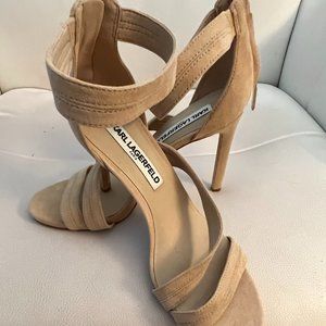 Never Worn!  Karl Lagerfeld Suede Heels